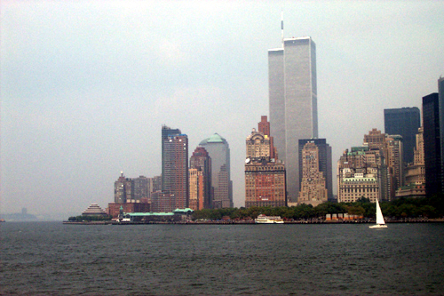World Trade Center as seen from the Staten Island Ferry.