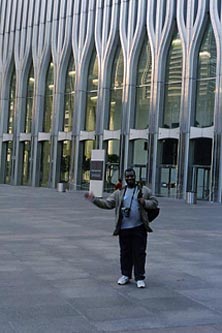 Vernon Williams in front of the World Trade Center. Thanks Vern for sharing this with me buddy!