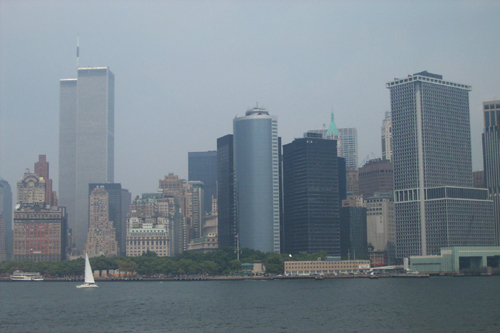 Image of the WTC from the Staten Island Ferry.
