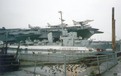 Approaching the USS Intrepid