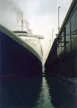 View Between Ship and Pier