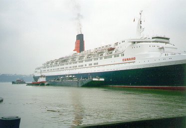 Starboard side of the QE2